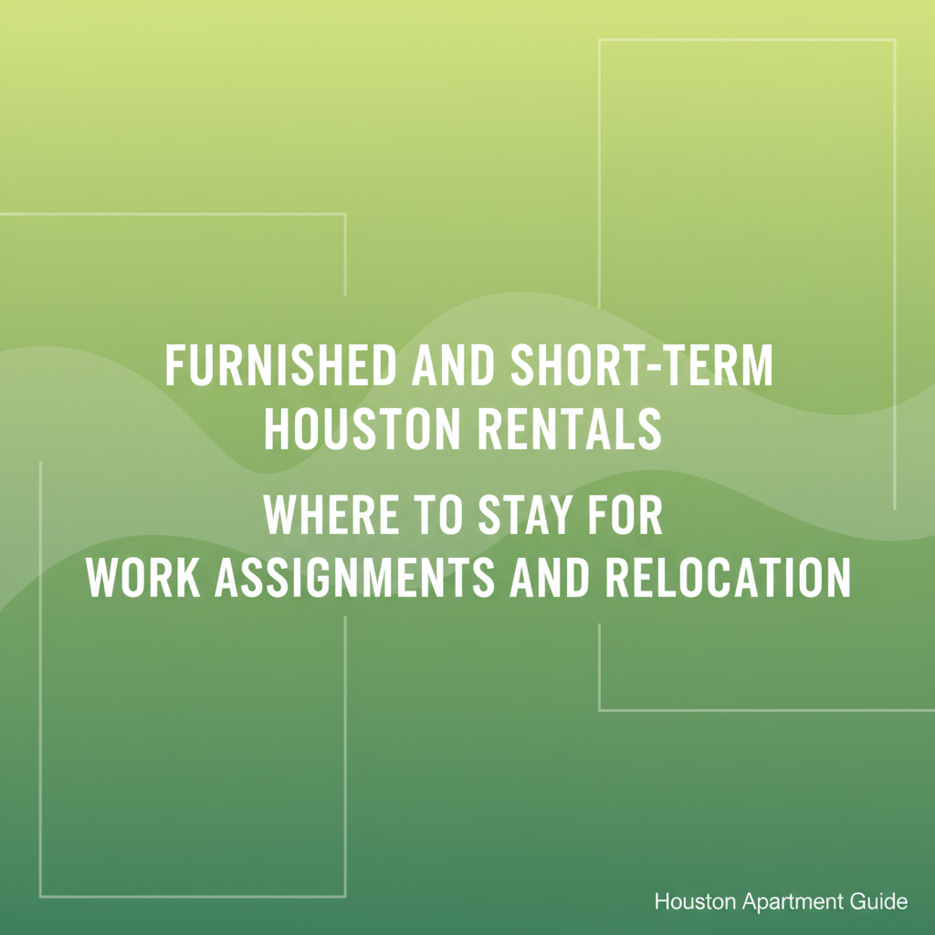Furnished and Short-Term Houston Rentals: Where to Stay for Work Assignments and Relocation
