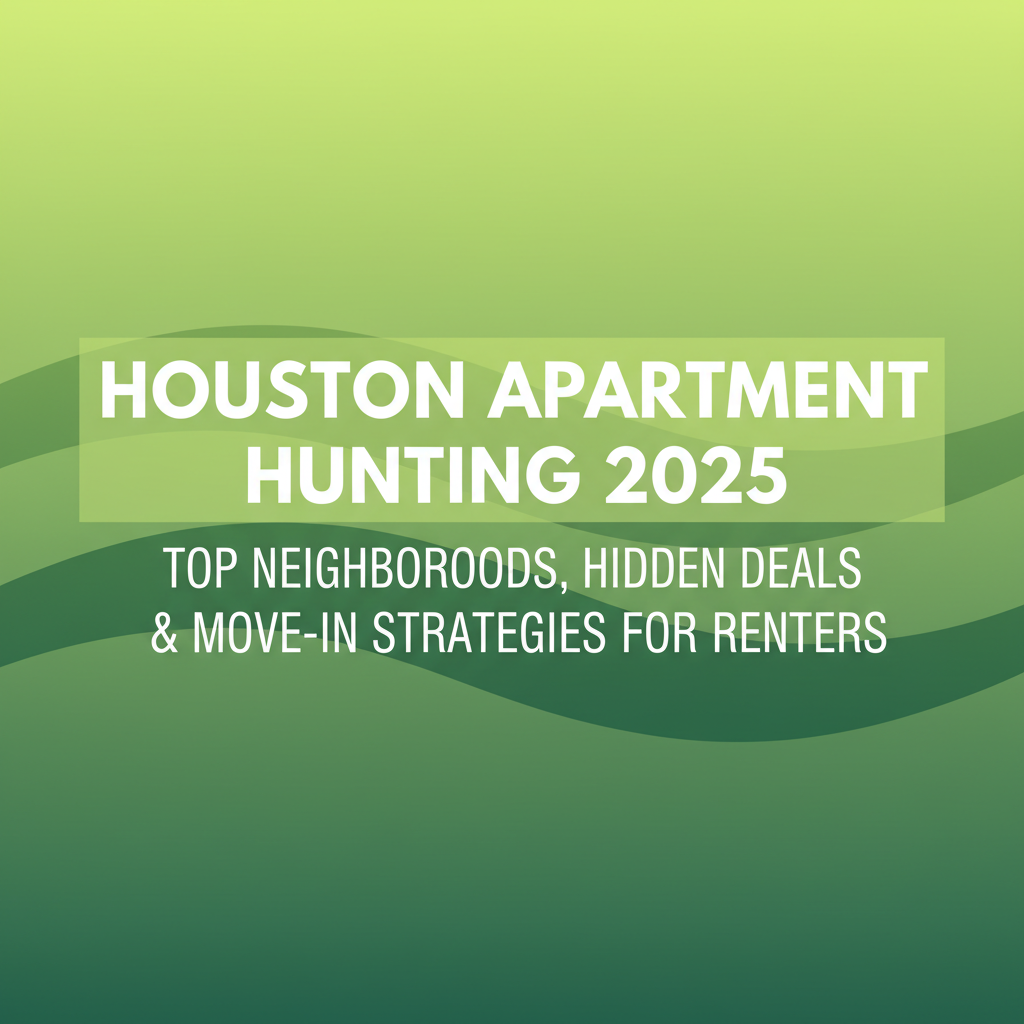 Houston Apartment Hunting 2025: Top Neighborhoods, Hidden Deals & Move-In Strategies for Renters
